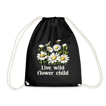 Marguerites Daisy Summer Daisies Flower Garden - Drawstring Bag - black - Front