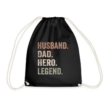 Husband Dad Hero Legend - Sac de sport léger - noir - Devant