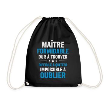 Maître Formidable Idée Cadeau Maître D'école - Sac de sport léger - noir - Devant