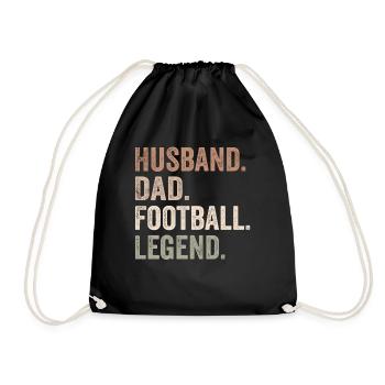Vintage Husband Dad Football Legend Retro - Sac de sport léger - noir - Devant
