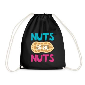 Nüsse oder keine Nüsse Geschlecht enthüllen Babyparty-Geschenk - Turnbeutel - Schwarz - Vorne