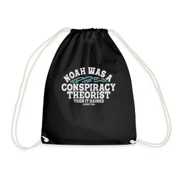 Noé était un théoricien du complot et il pleuvait - Sac de sport léger - noir - Devant