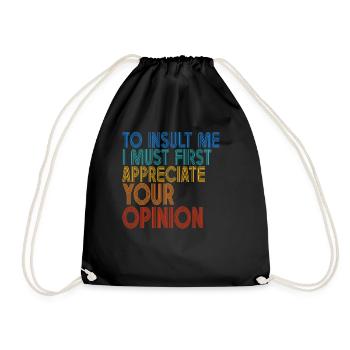 Pour m’insulter, je dois d’abord valoriser votre opinion - Sac de sport léger - noir - Devant