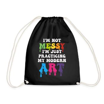 Je ne suis pas une peinture d’art moderne amusante et désordonnée - Sac de sport léger - noir - Devant