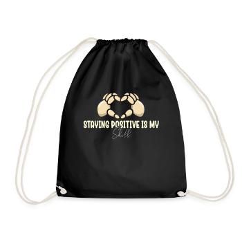 Rester positif est ma compétence - Sac de sport léger - noir - Devant