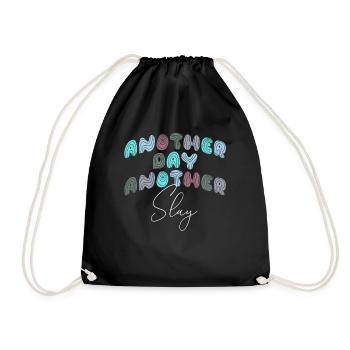Another Day Another Slay Motivational - Drawstring Bag - black - Front
