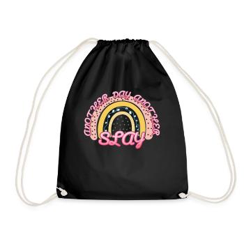 Another Day Another Slay Motivational - Drawstring Bag - black - Front