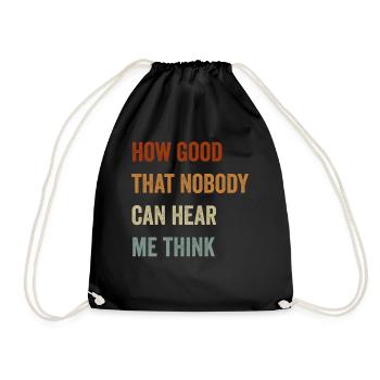 Comme c’est bon que personne ne puisse m’entendre penser - Sac de sport léger - noir - Devant