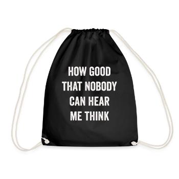 Comme c’est bon que personne ne puisse m’entendre penser - Sac de sport léger - noir - Devant