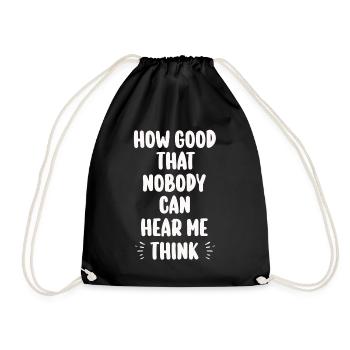 Comme c’est bon que personne ne puisse m’entendre penser - Sac de sport léger - noir - Devant