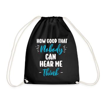 Comme c’est bon que personne ne puisse m’entendre penser - Sac de sport léger - noir - Devant