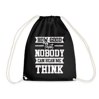 Comme c’est bon que personne ne puisse m’entendre penser - Sac de sport léger - noir - Devant