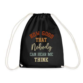 Comme c’est bon que personne ne puisse m’entendre penser - Sac de sport léger - noir - Devant