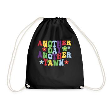 Un autre jour, un autre bâillement - Sac de sport léger - noir - Devant