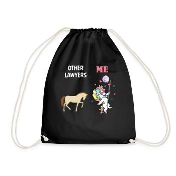 Other Lawyers Me Unicorn Horse - Drawstring Bag - black - Front