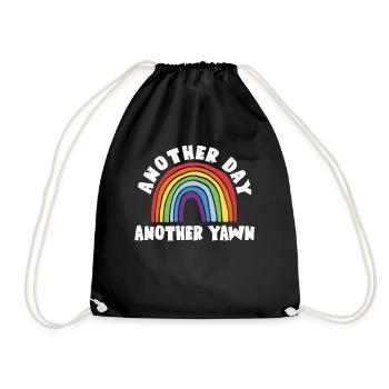 Un autre jour, un autre bâillement - Sac de sport léger - noir - Devant