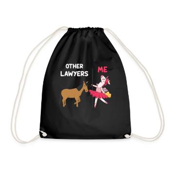Other Lawyers Me Unicorn Horse - Drawstring Bag - black - Front