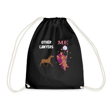 Other Lawyers Me Unicorn Horse - Drawstring Bag - black - Front