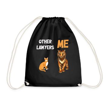 Other Lawyers Me Tiger Cat - Drawstring Bag - black - Front