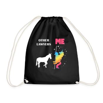 Other Lawyers Me Unicorn Horse - Drawstring Bag - black - Front