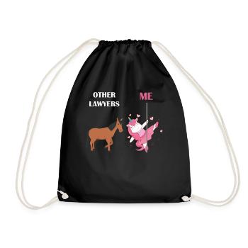 Other Lawyers Me Unicorn Horse - Drawstring Bag - black - Front