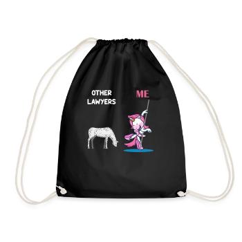 Other Lawyers Me Unicorn Horse - Drawstring Bag - black - Front