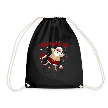 Xmas Christmas In July - Drawstring Bag - black - Front