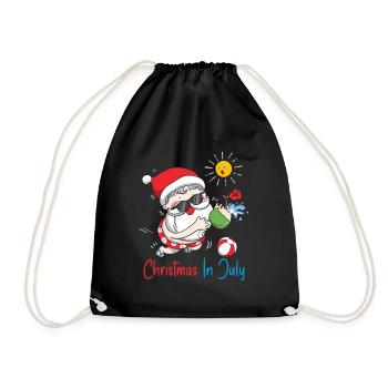 Xmas Christmas In July - Drawstring Bag - black - Front