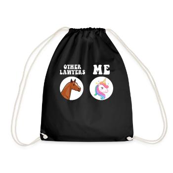 Other Lawyers Me Unicorn Horse - Drawstring Bag - black - Front