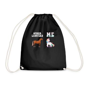 Other Lawyers Me Unicorn Horse - Drawstring Bag - black - Front