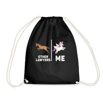 Other Lawyers Me Unicorn Horse - Drawstring Bag - black - Front