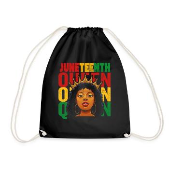 Juneteenth 1865 Remembering My Ancestors - Drawstring Bag - black - Front