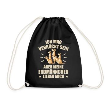 Erdmännchen Tierschützer Lustige Sprüche - Sac de sport léger - noir - Devant