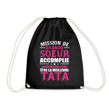 Mission De Grande Soeur Accomplie Nouveau Challeng - Sac de sport léger - noir - Devant