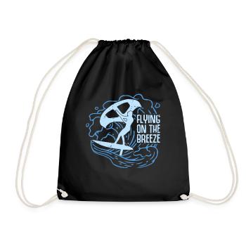 Flying on the Breeze Hydrofoil Wingfoil Wingfoilin - Turnbeutel - Schwarz - Vorne
