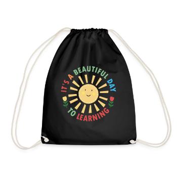 It's A Beautiful Day For Learning - Drawstring Bag - black - Front