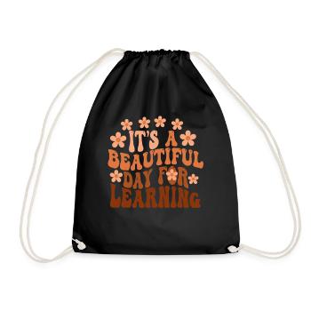 It's A Beautiful Day For Learning - Drawstring Bag - black - Front