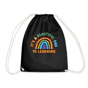 It's A Beautiful Day For Learning - Drawstring Bag - black - Front