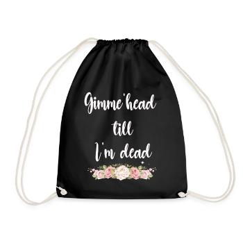 Gimme Head Till I’m Dead 80s Lovers - Drawstring Bag - black - Front