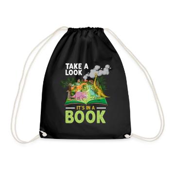 Jetez un coup d’œil C’est dans un rat de bibliothèque de lecture de livre - Sac de sport léger - noir - Devant