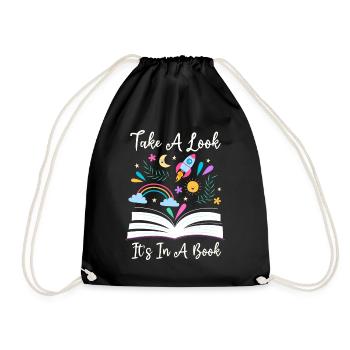 Jetez un coup d’œil C’est dans un rat de bibliothèque de lecture de livre - Sac de sport léger - noir - Devant