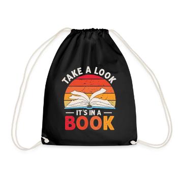 Jetez un coup d’œil C’est dans un rat de bibliothèque de lecture de livre - Sac de sport léger - noir - Devant