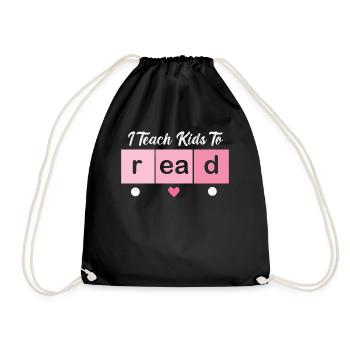 J'apprends aux enfants à lire Les professeurs de sciences lisent - Sac de sport léger - noir - Devant