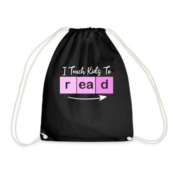 J’apprends aux enfants à lire les professeurs de sciences Lecture - Sac de sport léger - noir - Devant