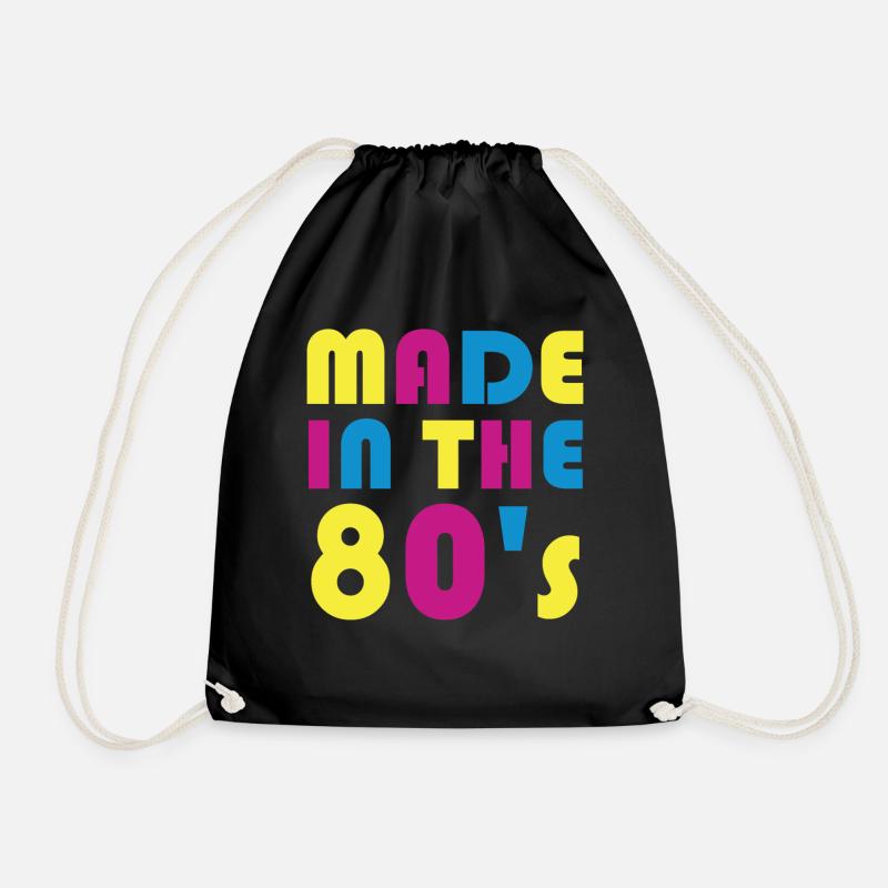 80er Die Musik der 80er - Turnbeutel - Schwarz