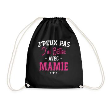 Je Peux Pas J'ai Bêtise Avec Mamie - Sac de sport léger - noir - Devant