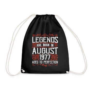 August 1977 Jubiläum 1977 Legenden August - Turnbeutel - Schwarz - Vorne
