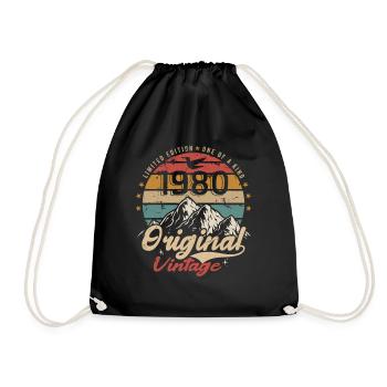 Original Vintage 1980 édition limitée 1980 - Sac de sport léger - noir - Devant