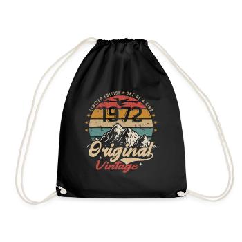 Original Vintage 1972 édition limitée 1972 - Sac de sport léger - noir - Devant