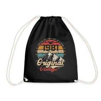 Original Vintage 1981 limited edition 1981 - Drawstring Bag - black - Front